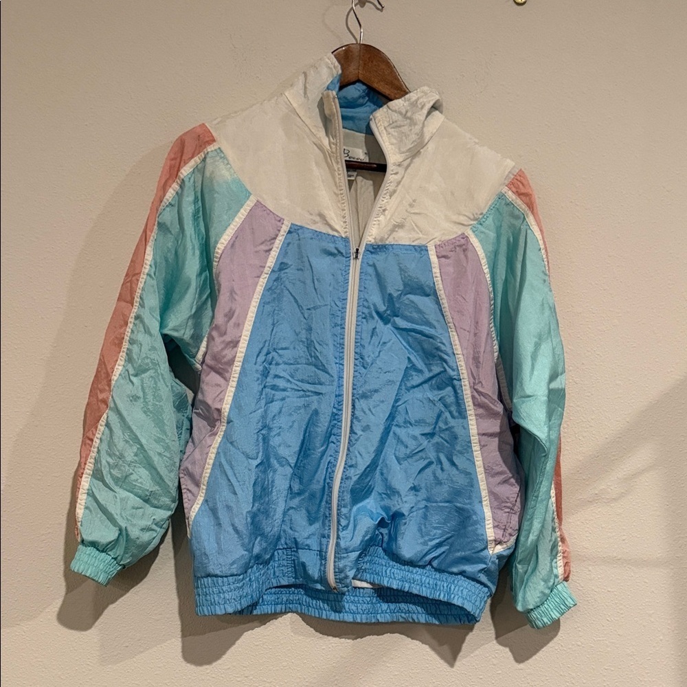Retro Pastel Multicolor Utility Jacket - Picture 2 of 6